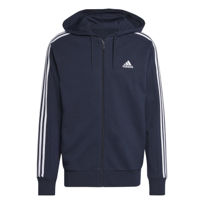 Felpa con cappuccio Essentials French Terry 3-Stripes Full-Zip
